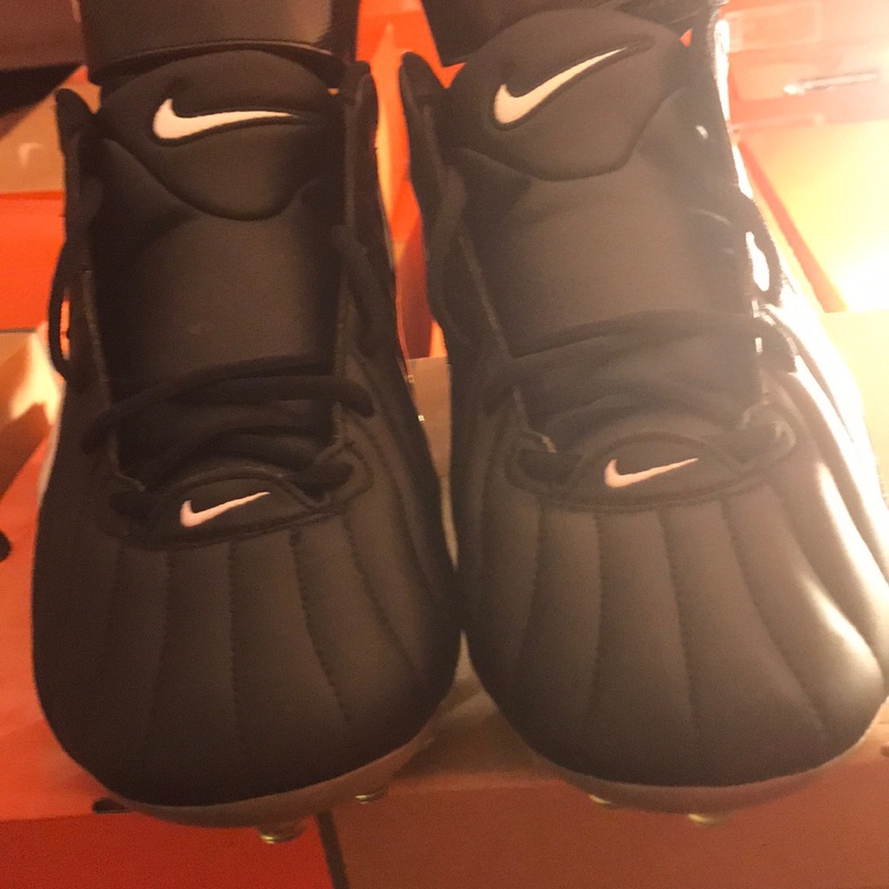 New in box Nike air zoom super bad football cleats black white mens 313406 011 - Picture 2 of 6